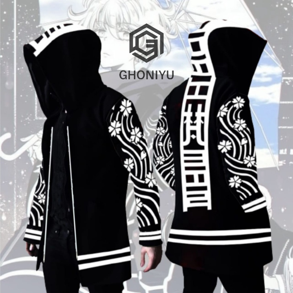 saleJaket Jubah Keren Jumbo Sweater Anime Tokyo Revengers Brahman Cosplay Senju Kawaragi Zipper Hood