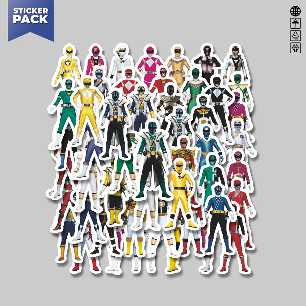

[100PCS]Stiker Pack Stiker Film Series Power Ranger Mix 2 Aesthetic Vinyl Anti Air Dekorasi Sticker Laptop Buku Journal Koper Helm Casing HP Gitar Helm Skateboard