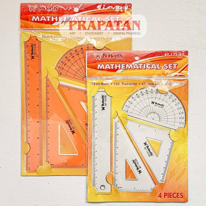 

Penggaris Mathematical Set Butterfly BT 172-05/06 | Ruler Set - BT172-06 Besar