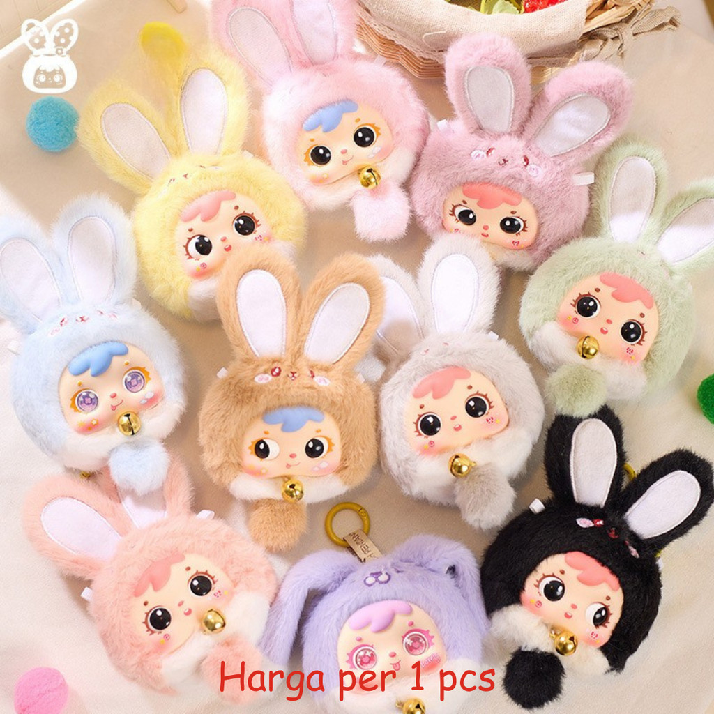 [randomfinds] Blind Box Samuel Mini Lucky Rabbit Plush Doll Keychain / Figure Lucu / Mainan Lucu