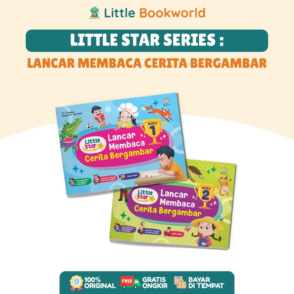 Little Bookworld | (Dapat 2 Buku) Buku Belajar Membaca Anak | Lancar Membaca Cerita Bergambar | Buku