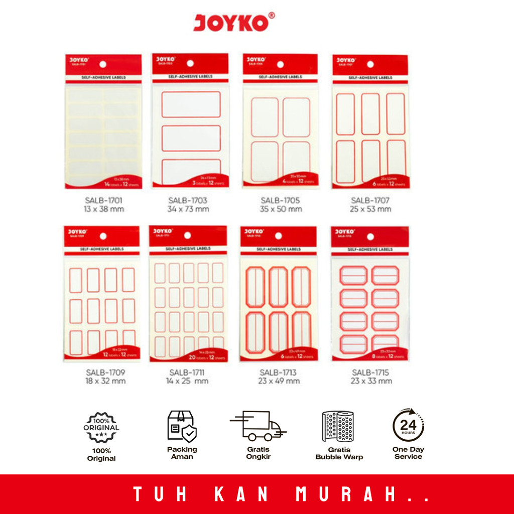 

JOYKO LABEL SALB LABEL STICKER 1719 -PCS