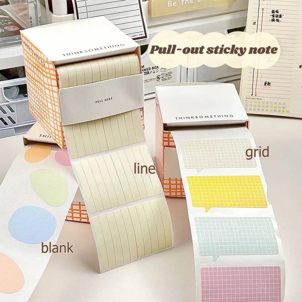 

Korean INS Creative Pull-out Paper Box Memo Pads Simple Rectangular / Cloud-shaped Multi-functional Student Color Sticky Notes