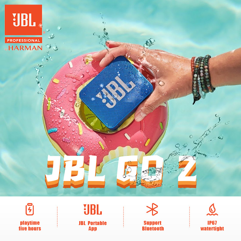 JBL GO 2 Speaker Bluetooth Mini  / JBL Speaker Garansi 1 Tahun Big Audio Dan Punchy Bass Speaker Por