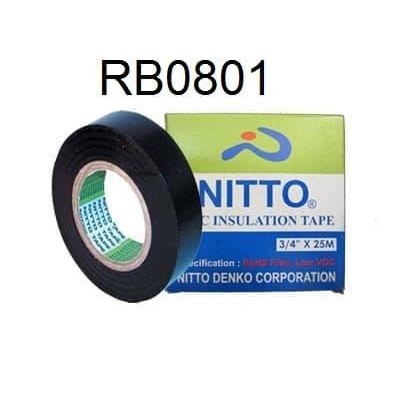 

Isolasi Lakban Listrik NITTO Solasi Kabel Listrik PVC Insulation Tape warna hitam - Hitam CARMUDIE