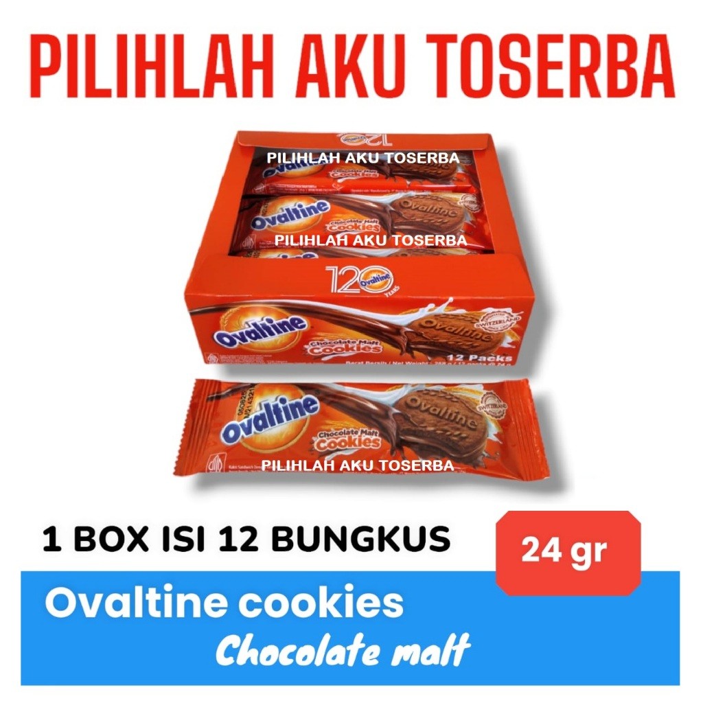 

Biskuit OVALTINE Chocolate Malt COOKIES 24 gr - ( HARGA 1 BOX )