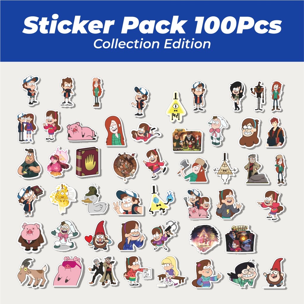 

Hot Stiker Kartun Series Gravity Falls Karakter Mix 6 Lucu Anti Air Stikers Berperekat Waterproof Sticker Decal Buat Motor Helm Buku Journal Koper Casing HP Laptop Botol Minum