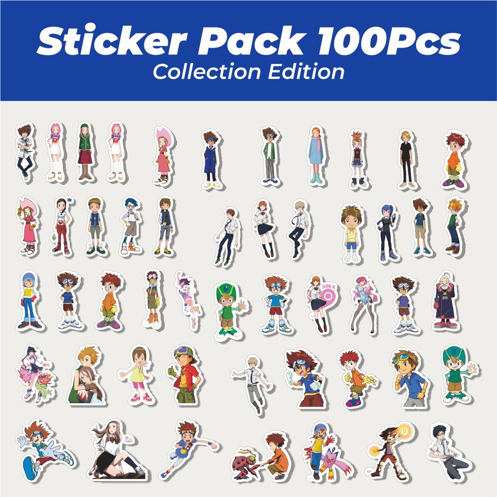 

Hot Stiker Anime Series Digimon Character Mix 1 Lucu Anti Air Stikers Berperekat Waterproof Sticker Decal Buat Motor Helm Buku Journal Koper Casing HP Laptop Botol Minum