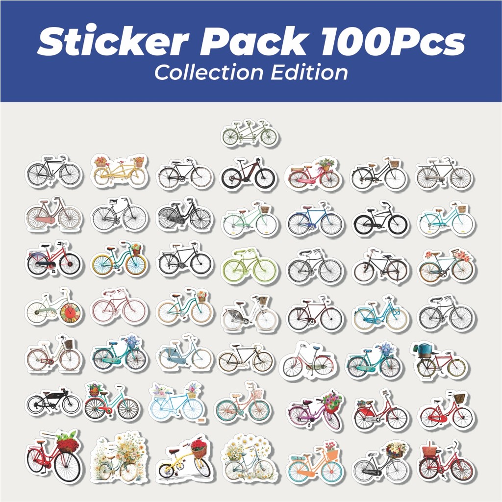 

Hot Stiker Vintage Classic Bicycle [Sepeda Klasik Vintage] Lucu Anti Air Stikers Berperekat Waterproof Sticker Decal Buat Motor Helm Buku Journal Koper Casing HP Laptop Botol Minum