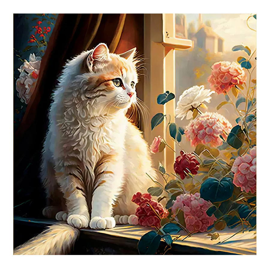 

Window Sill Cat Pattern Cross Stitch DIY Handmade Kits Animal Picture Hand Embroidered 11CT 9CT Home Decorative Painting Crafts