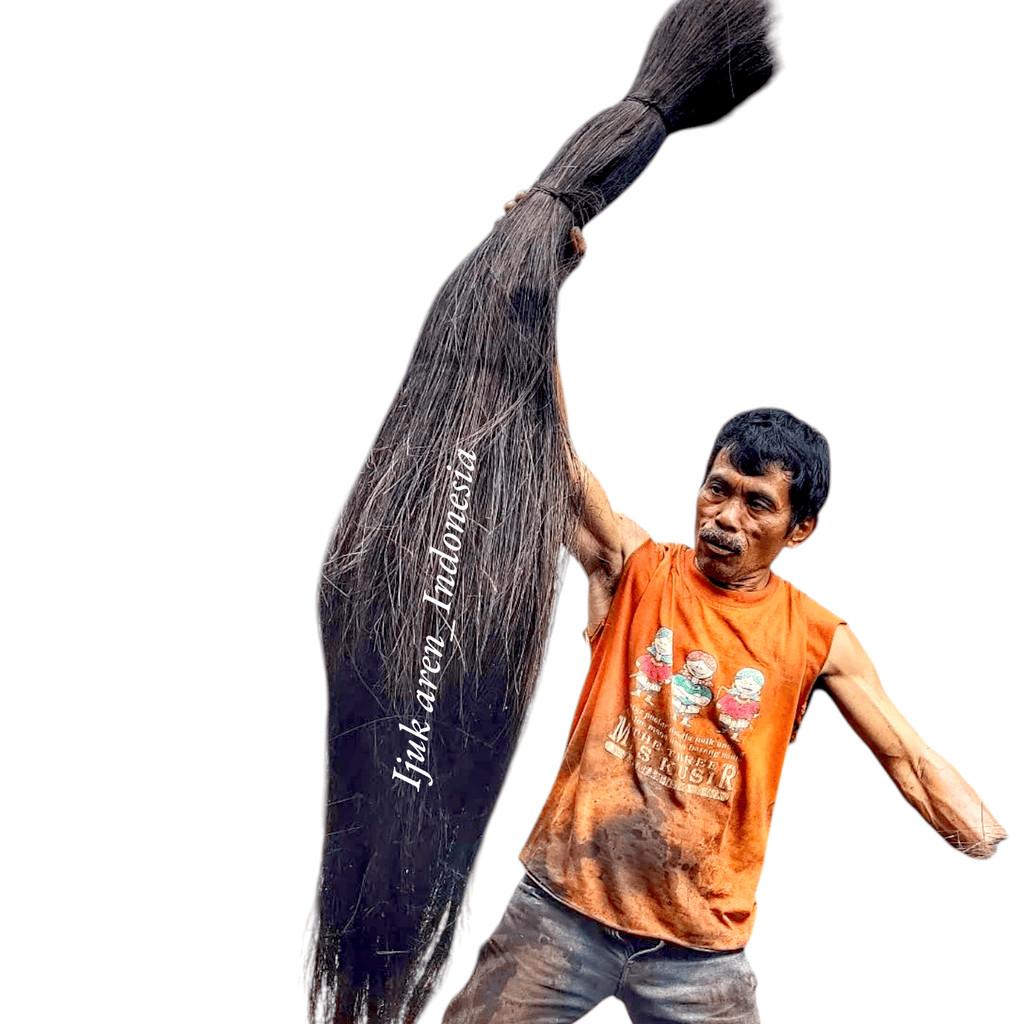 Ijuk aren original panjang/ijuk terlaris cocok untuk kerajinan dan kakaban panjang bersih/ijuk sapu