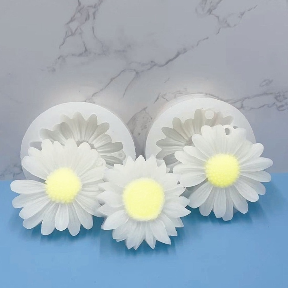 

3D Sunflower Candle Silicone Molds Flower Soap Resin Moulds Wedding Scene Home Decor DIY Cake Chocolate Making Tools Bridal Gift