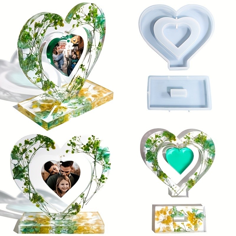 

DIY Crystal Epoxy Resin Mold Love Photo Frame Silicone Mold