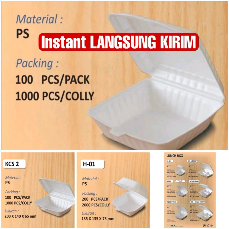 STEROAFOAM/STYROFOAM GABUS MAKANAN LUNCH BOX/STEROAFOAM SEBLAK/STEROAFOAM BOX NASI/STEROAFOAM BURGER