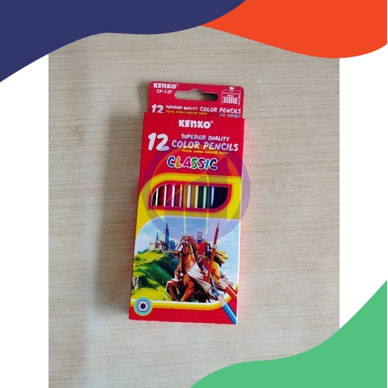 

(Pcs) Pensil 12 Warna Kenko Panjang Classic (Min. order 12 Pcs)