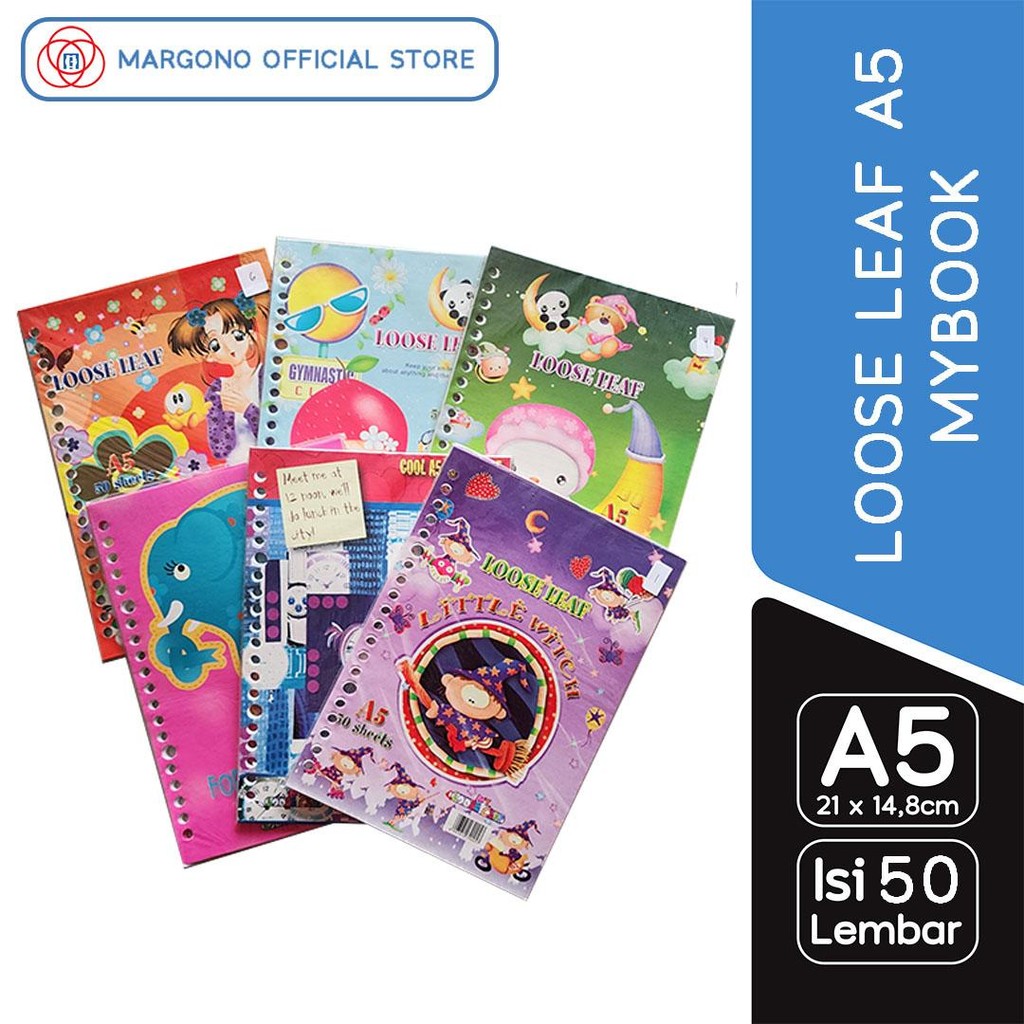 

My Book My Loose Leaf A5 Isi Binder Karakter Cute Anime Kartun Lucu - 50 Lembar Full Color Print