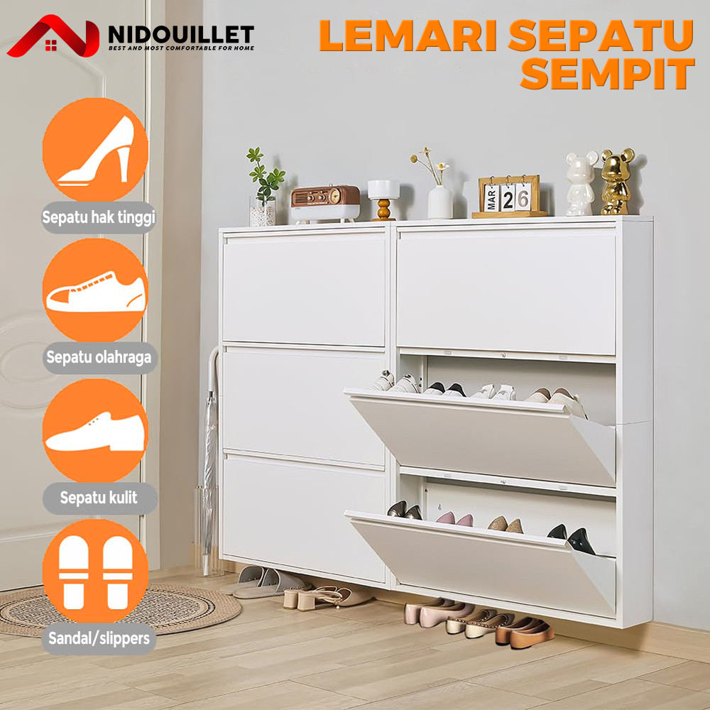 Nidouillet RAK SEPATU BESI Rak Sepatu Susun Tertutup RAK SEPATU BESI KUAT TEBA RAK SEPATU BESI LEMAR