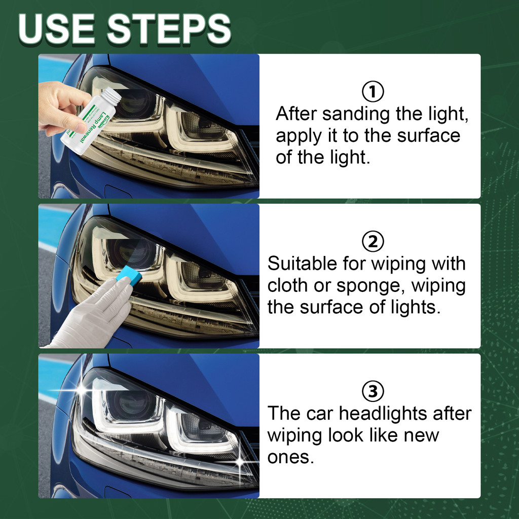 Cairan Restorasi Lampu Depan Mobil Rayhong, Pembersih Poles Kuning, Agen Poles Goresan, Cairan Perba