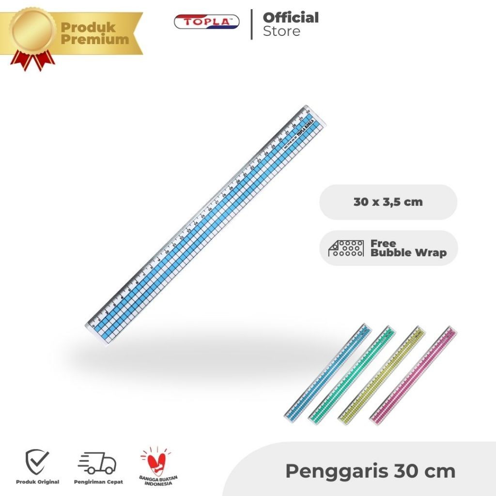 

TOPLA Penggaris / Garisan Topla Motif Korea 30 Cm