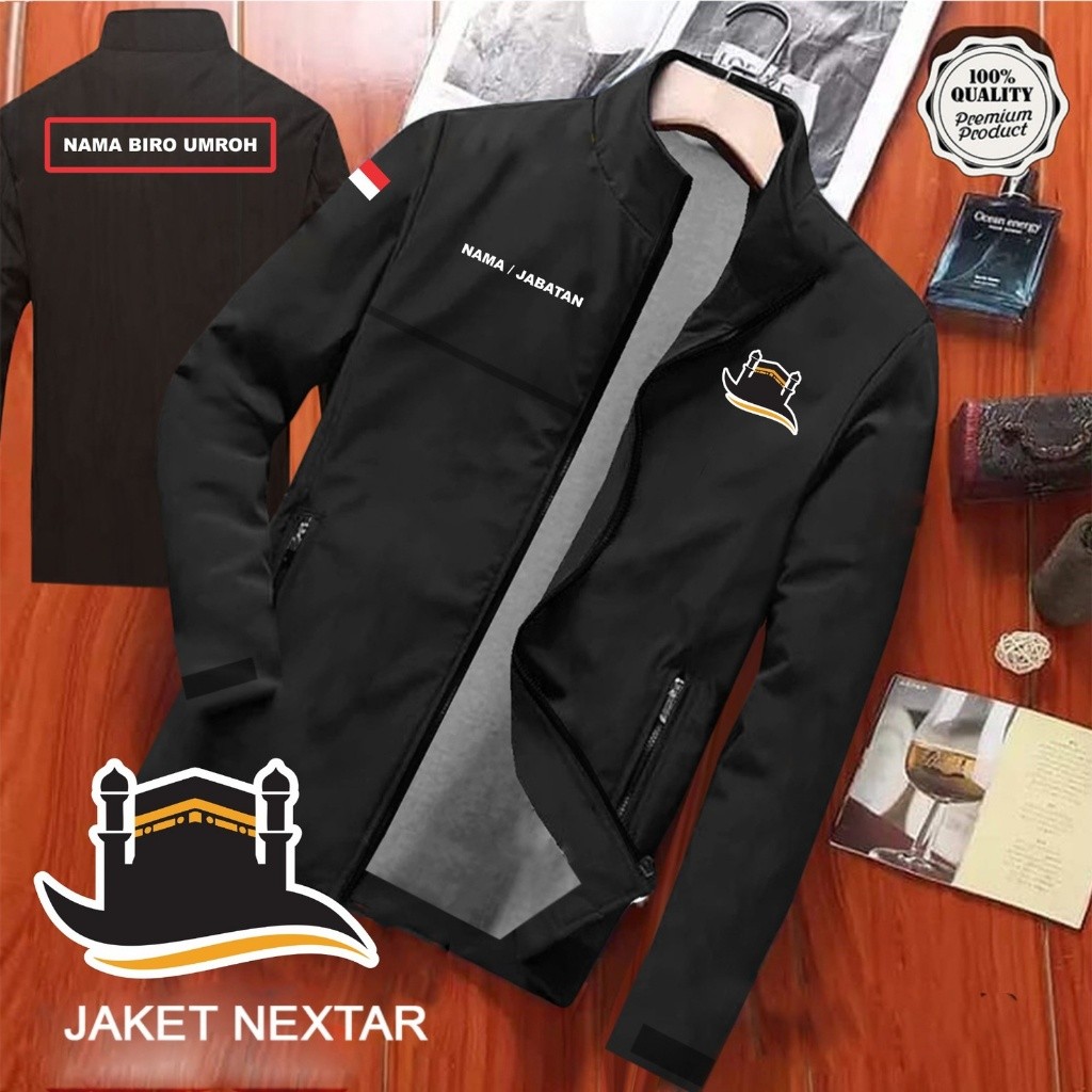 JAKET NEXTAR BIRO UMROH / JAKET NEXTAR TANPA KERUT / JAKET CUSTOM SABLON BIRO UMROH / BISA REQUEST S