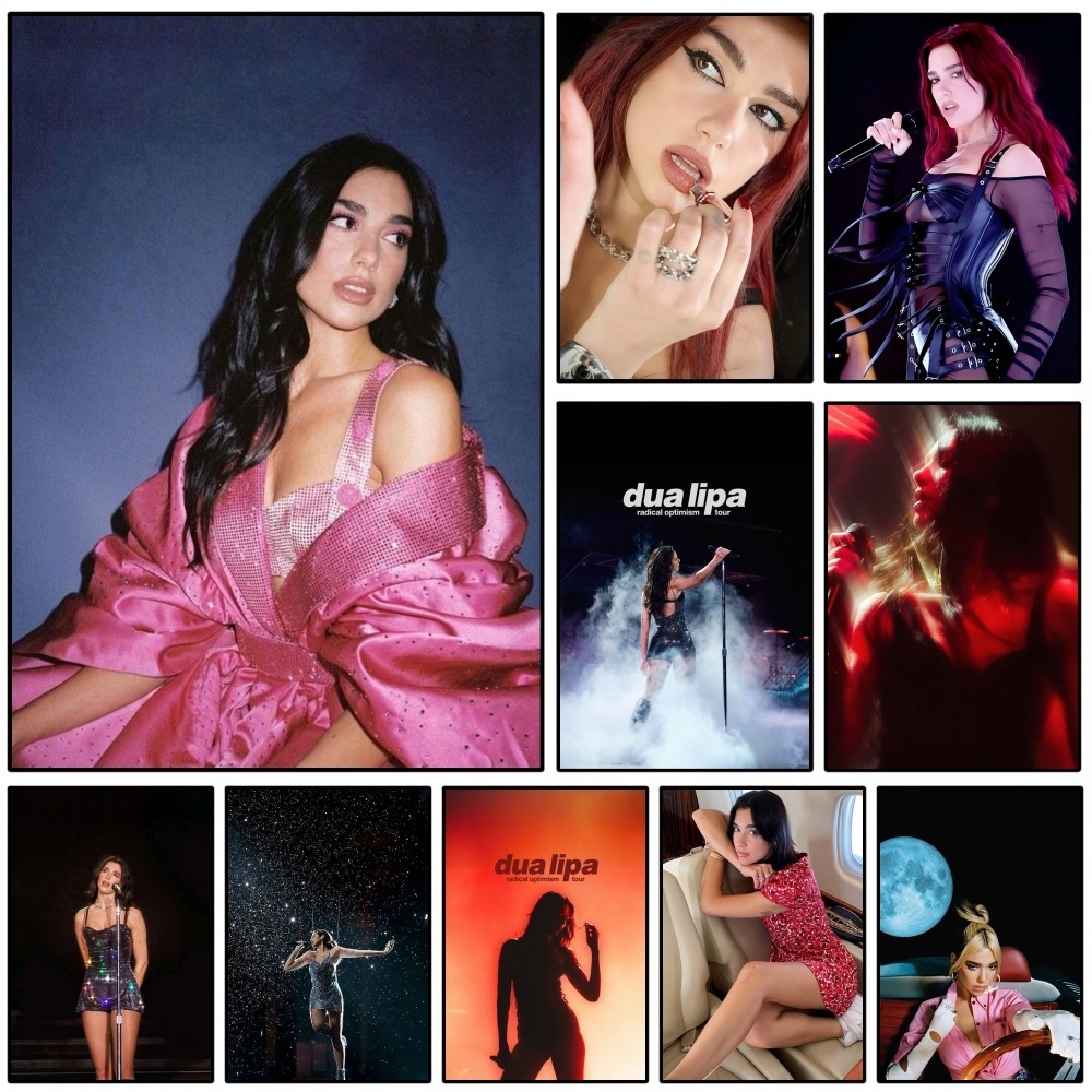 

1PC Dua Lipa Poster Self-adhesive Art Waterproof Paper Sticker Coffee House Bar Room Wall Decor