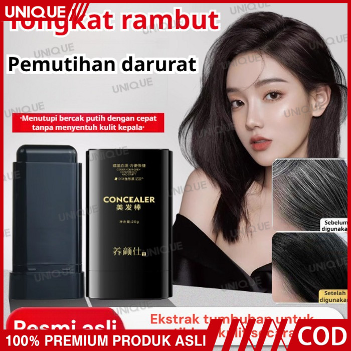 Kirim dalam 24 jam UNIQUE Penutup Uban Permanen/Alat Semir Rambut /Cat Rambut /Penghitam Rambut Uban