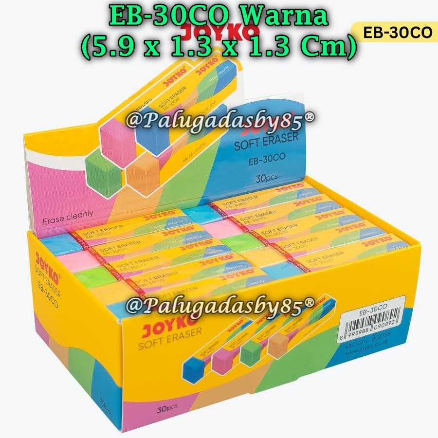 

(1 Pak Isi 30 Pcs) Penghapus JOYKO EB-30CO Warna / Eraser Penghapus Joyko EB-30CO Warna (1 Pak/30)