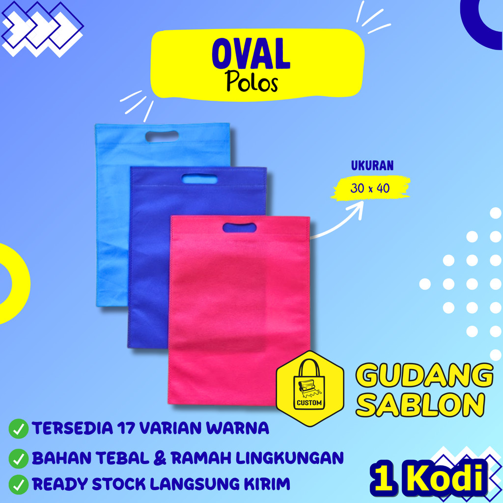 

1 kodi (20pcs) OVAL 30x40 cm spunbond goodie bag