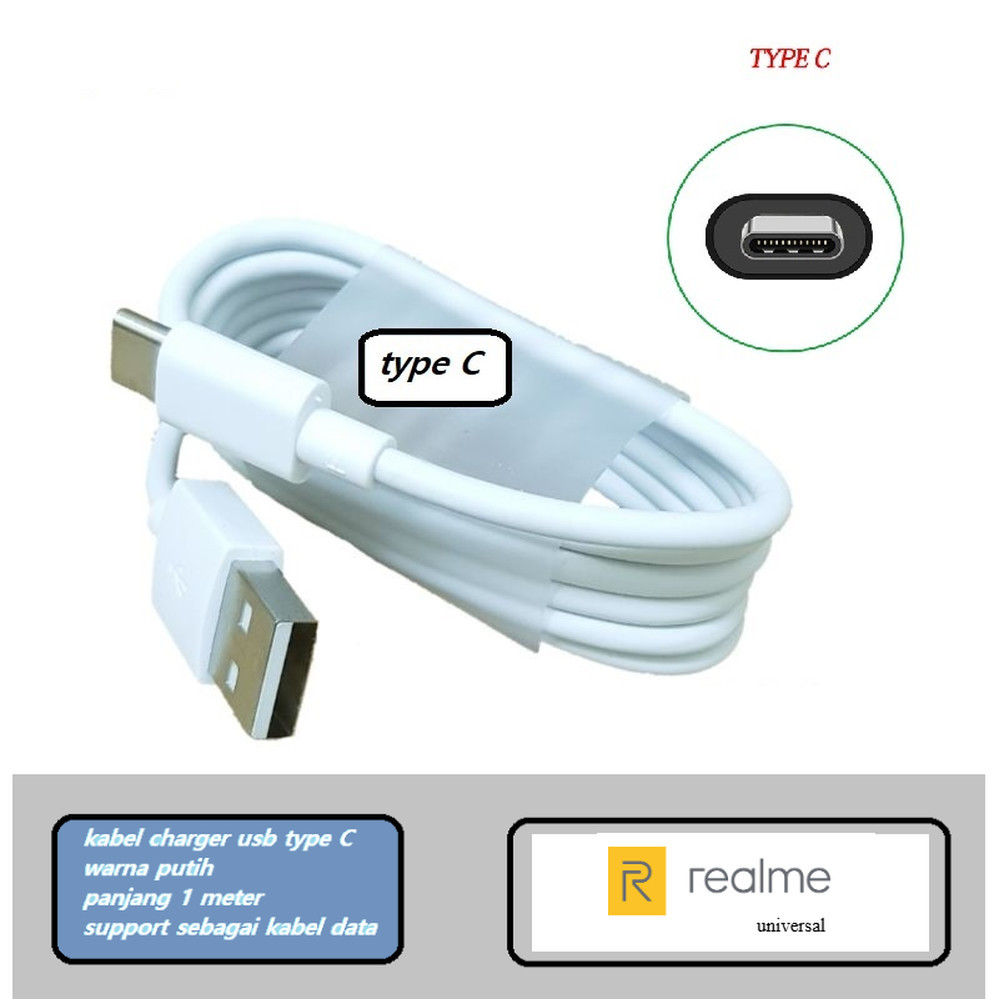 Usb type C kabel charger realme narzo N65 (RMX3997)