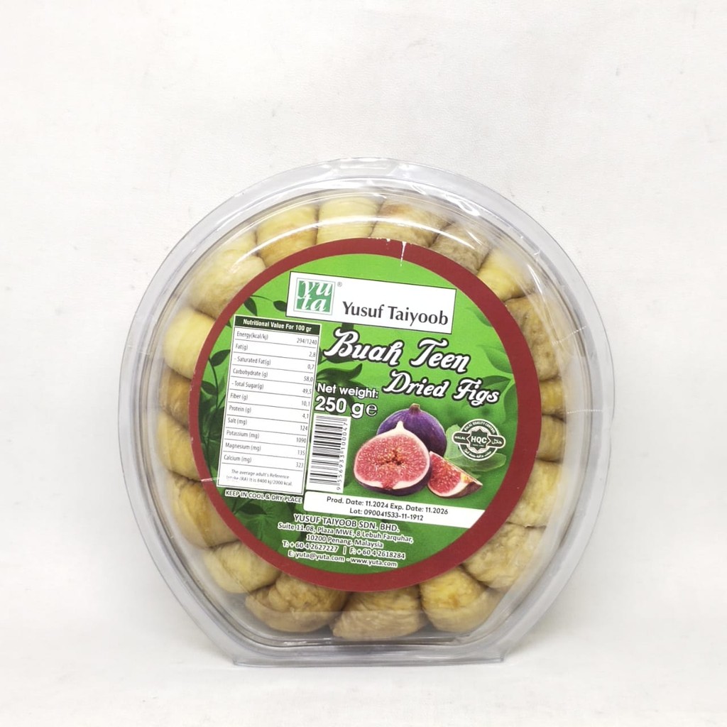 

YUSUF TAIYOOB BUAH TEEN DRIED FIGS 250GR