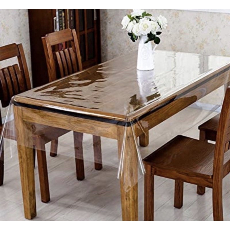 2METER Taplak Meja Bening Tebal 0,20mm/Plastik Mika Meteran/Plastik Mika Lemas Meteran Anti Air