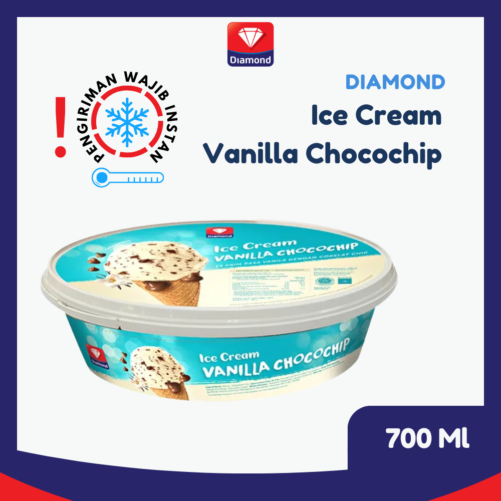 

Diamond Ice Cream Vanilla Chocolate Chips 700 Ml