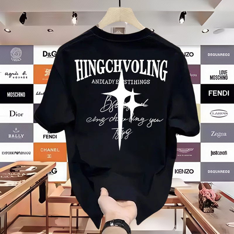 Chrome Hearts Star Kaos Pria Distro Original 100%  Oversize Boxy Fit T Shirt Vintage 20s Wanita Fash