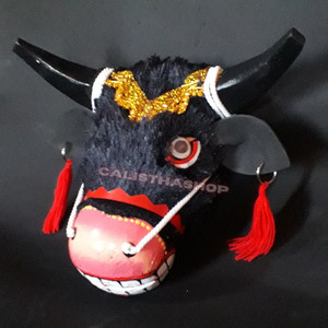 * Mainan Anak Bantengan Mata Menyala  | Jaranan | Kuda kepang | Kuda Lumping | Topeng Banteng Kayu *