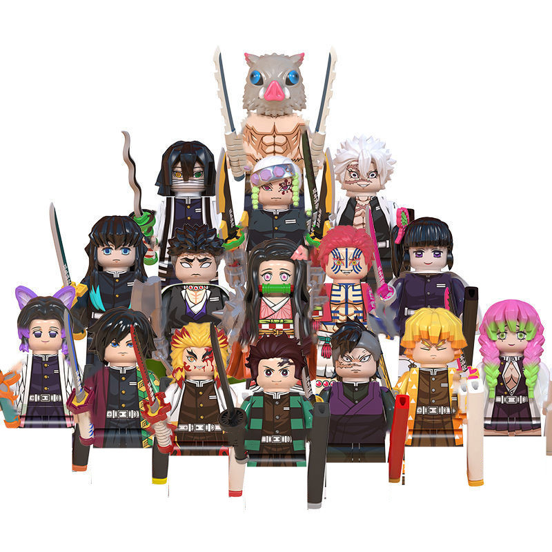 WM6116 WM6137 WM6138 WM6162 WM6163 Japanese Anime  Building Blocks DemonSlayerBricks Dolls Action Fi