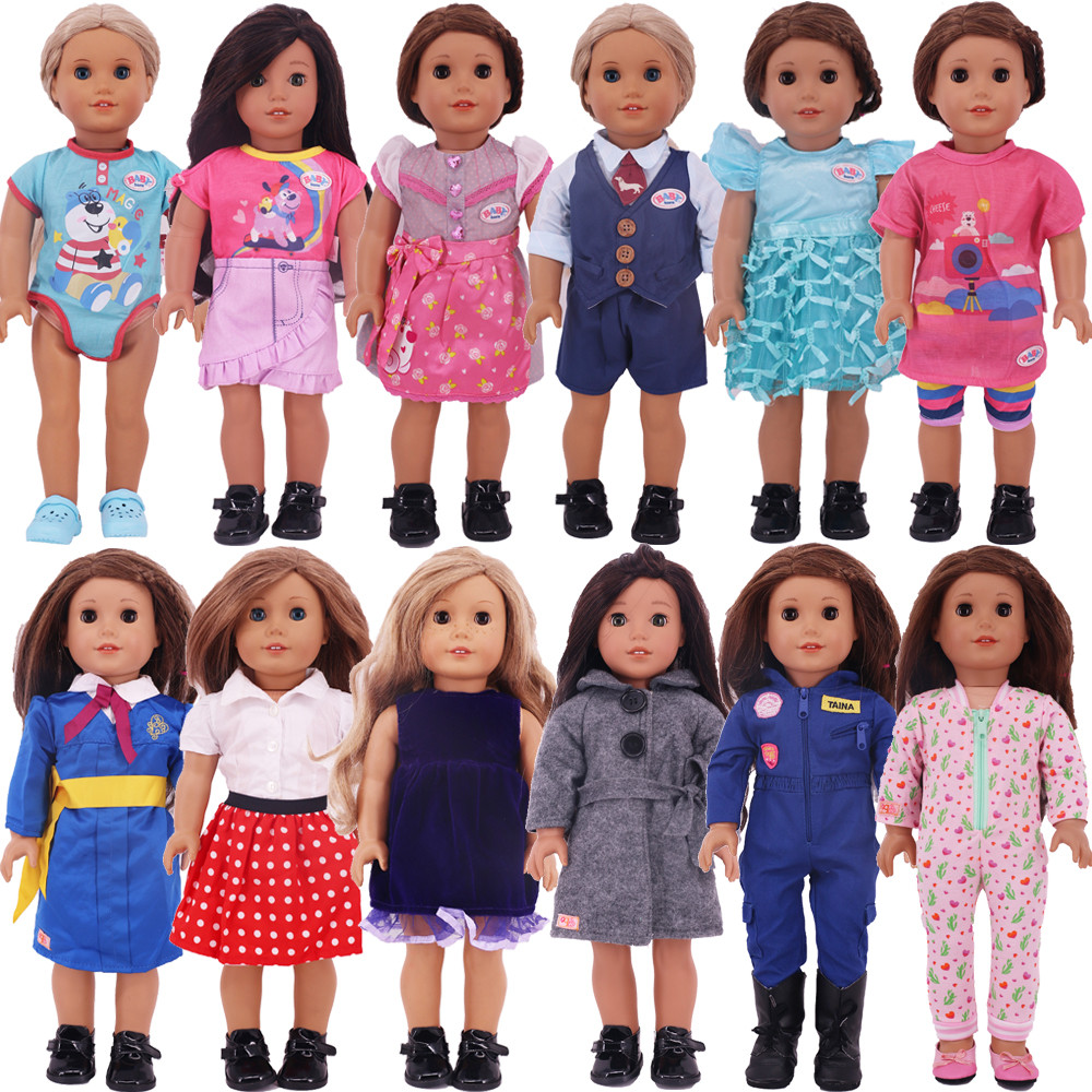 Pop Clothes Dress For 18In American Doll&43Cm Reborn Baby  Doll Clothing Accessories Our Generation 