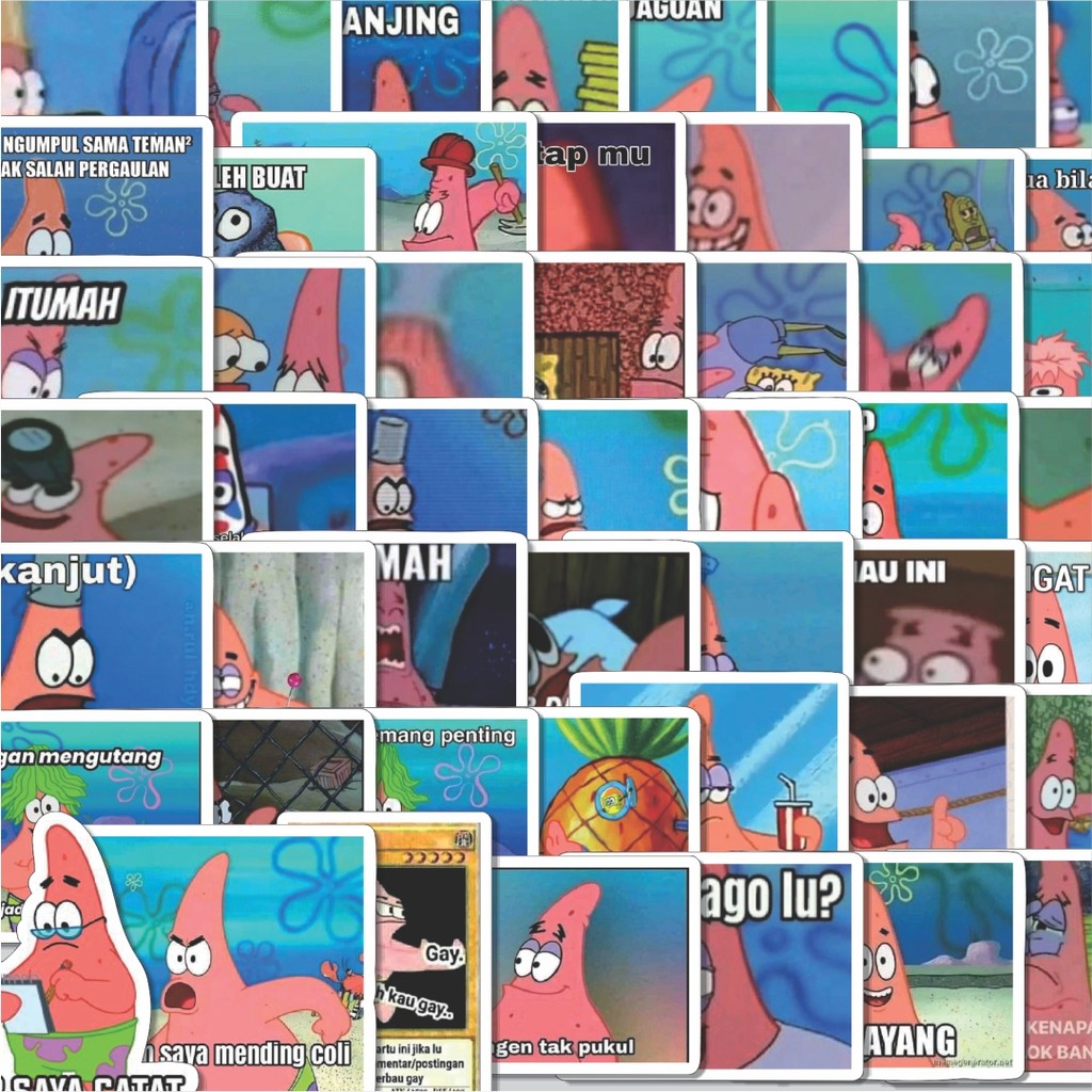 

Stiker Cutting Pack Stiker Patrick Meme V1 Isi 100Pcs Series Aesthetic Lucu Keren Untuk Koper Bahan Vynil