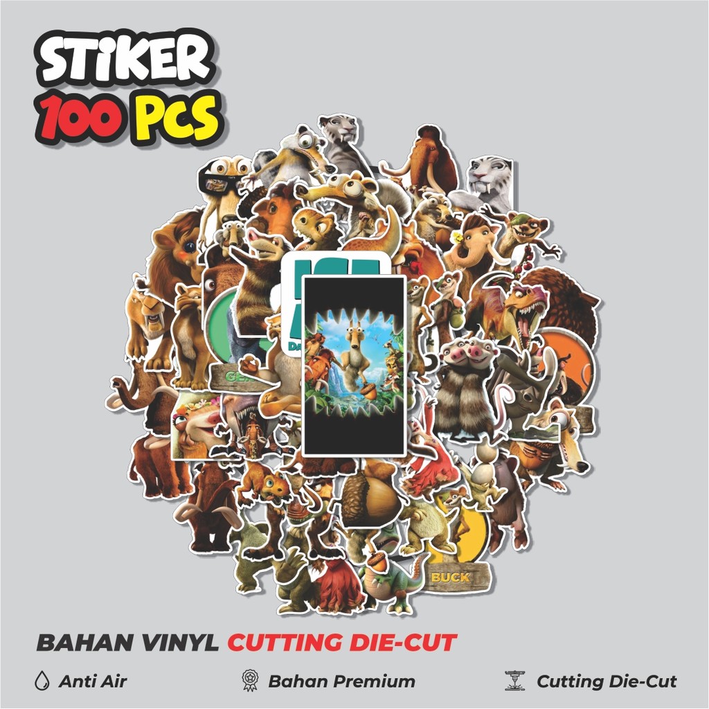 

Terbaru! 50 pcs Stiker Kartun Ice Age : Dawn of the Dinosaurs Dekorasi Lucu Kreatif untuk Notebook, Skateboard, HP