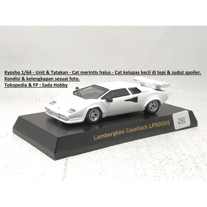 AD99 Kyosho 1/64 Lamborghini Countach LP5000S Putih