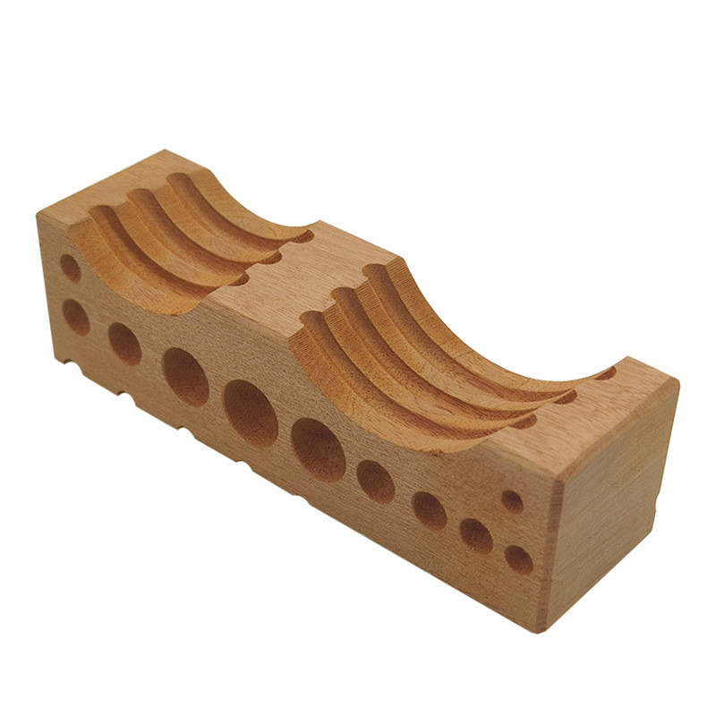 

High-hardness solid wood pit wood, square pit wood, four-sided pit iron nest, solid pad wood, jewellery goldsmithing tools