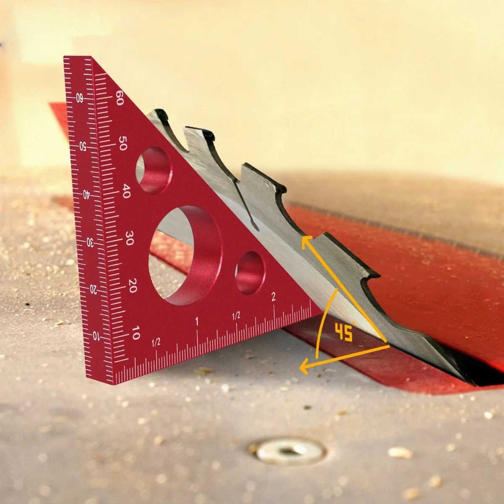 

Penggaris Siku-siku, Penggaris Segitiga Aluminium dengan Skala Imperial dan Metrik Alat Ukur Tinggi Persegi Tukang Kayu KETIPED Penggaris Siku Mistar Thickened Triangle Ruler Aluminium Alloy INU31 Quality