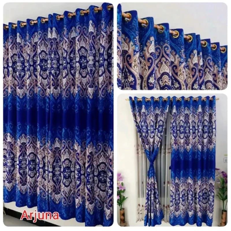 HOKICHAN Gorden Motif Batik Ratu Biru Ring 12 Gorden Batik Ratu Biru Gorden Batik Keong Biru Gorden 