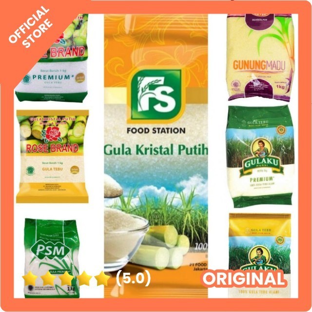 

GULAKU gula tebu premium hijau - kuning pasir putih 1kg