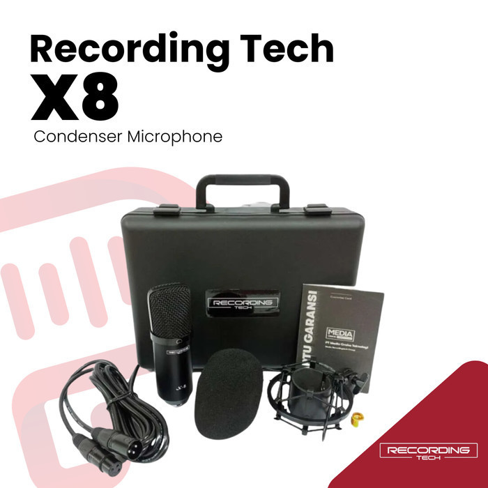 XLR CONDENSER MIC RECORDING TECH X8 MICROPHONE RECORDING DAN PODCAST