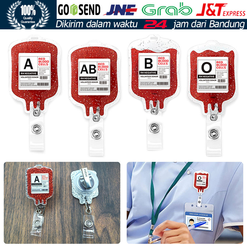 

Tas Golongan Darah Glitter Glitter Akrilik Klip Buaya / Pemegang Lencana Kerja Dokter Perawat