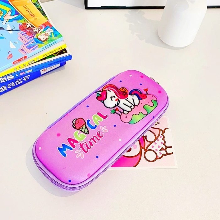 

TERLARIS! Tempat Kotak Pensil Anak 3D Karakter Kartun Bahan EVA Timbul Anti Air - Unicorn Donat