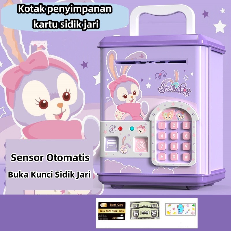 Gesek Sidik Jari Kartu Untuk Membuka Kunci Celengan /Mainan Celengan / ATM Sidik Jari Celengan / Mai