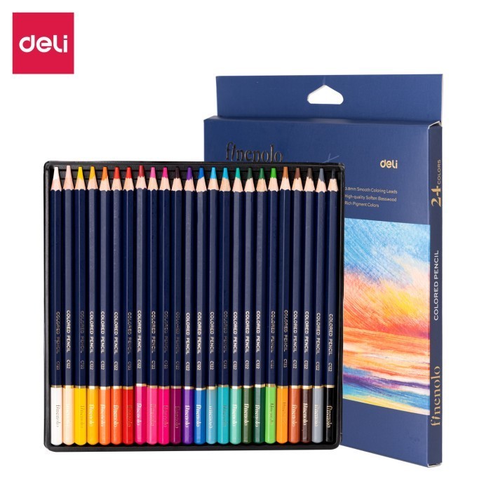 

Deli Finenolo Pensil Warna Premium / Colored Pencil 3.8mm Lead EC131 - 24 warna