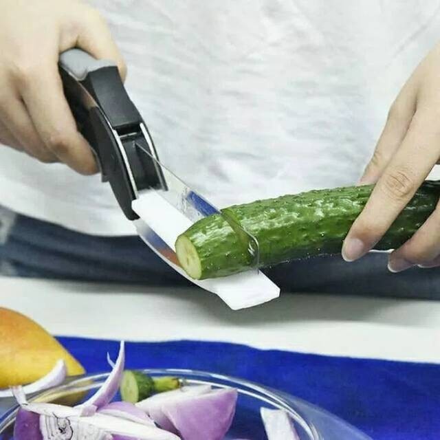 

Clever cutter Gunting buah sayur gunting dapur serbaguna