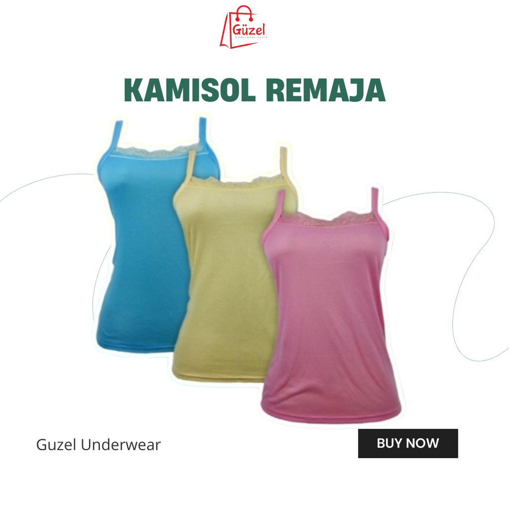 6 Pcs Tank top Kamisol Perempuan Tanktop Anak Sekolah Kamisol Remaja
